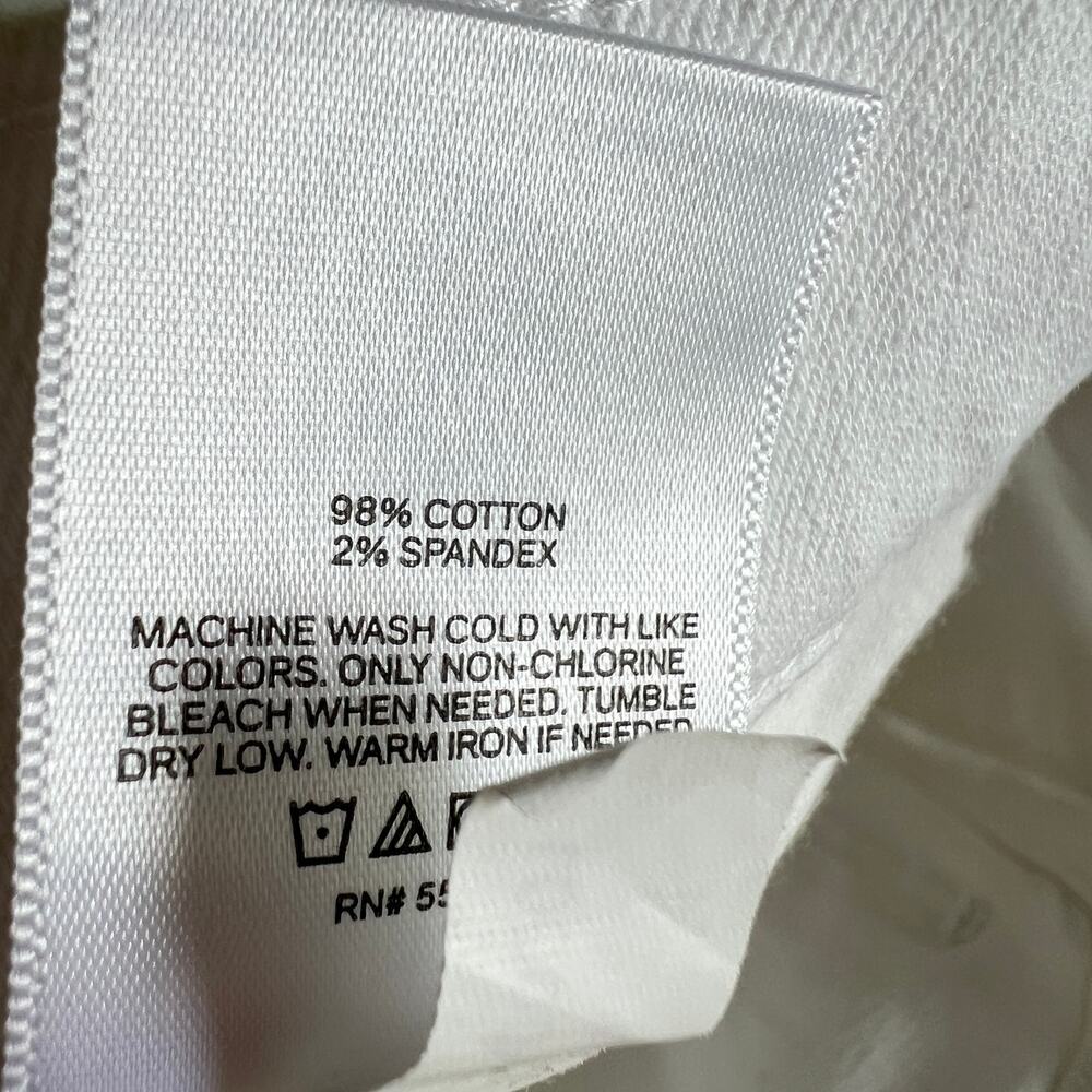 Express High Rise Bootcut White Denim Jeans Women's 4 Stretch Preppy Casual - Picture 8 of 8